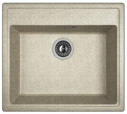 Мойка кухонная из литьевого мрамора Dr. Gans НИКА 570 25.070.D0570.408 57*51 см. серый