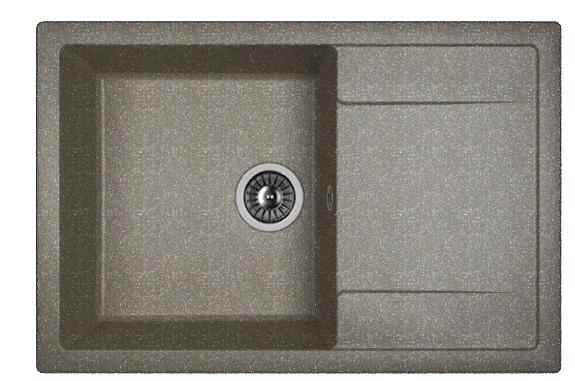 Мойка кухонная из литьевого мрамора Dr. Gans ТЕХНО 760 25.030.D0760.407 76*51 см. черный