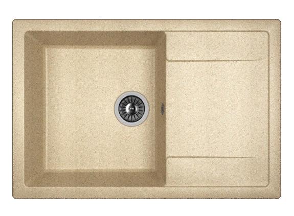 Мойка кухонная из литьевого мрамора Dr. Gans ТЕХНО 760 25.030.D0760.405 76*51 см. терра