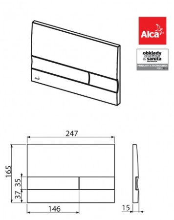 Клавиша для инсталляции Alcaplast  M1722  
