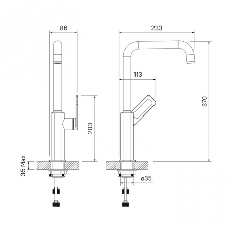 Смеситель IDDIS SLIDE SLIBG00i05 для кухонной мойки 