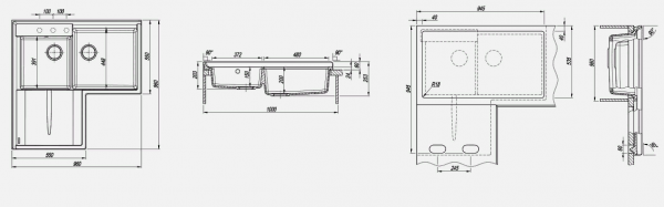 Мойка кухонная керамогранитная Florentina АДРИЯ 20.380.L0960.104 96*96 см. бежевый Мойка кухонная керамогранитная Florentina АДРИЯ 20.380.L0960.104 96*96 см. бежевый