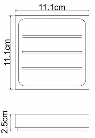 Мыльница настольная WasserKRAFT LEINE K-3829  