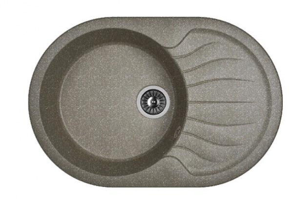 Мойка кухонная из литьевого мрамора Dr. Gans БЕРТА 760 25.040.C0760.407 76*51 см. черный