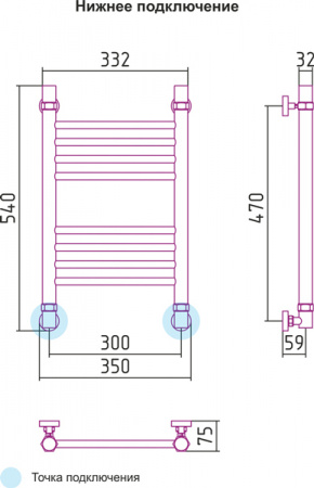 Полотенцесушитель водяной Сунержа БОГЕМА+ 00-0220-5030 500х300 