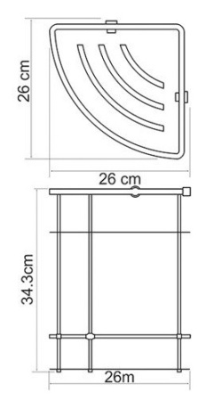 Полка угловая WasserKRAFT  K-522  