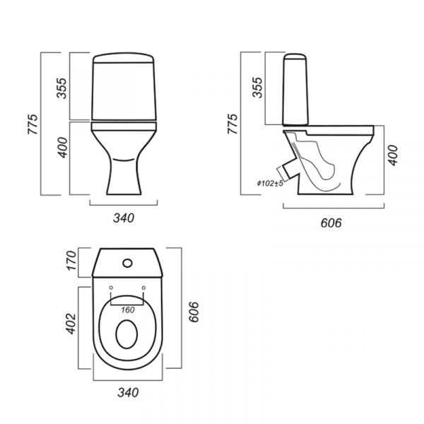 Унитаз-компакт Sanita АТТИКА ATCSACC01060713   Унитаз-компакт Sanita АТТИКА ATCSACC01060713