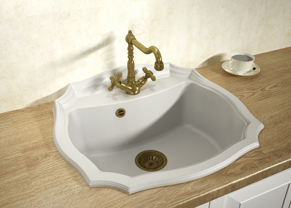 Мойка кухонная керамогранитная Florentina ЭМИЛИЯ 640 20.355.D0640.303 64*55 см. мокко