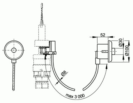 Клавиша для инсталляции Alcaplast  MPO10  