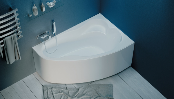 Ванна акриловая 1Marka LIL 01лил1490п 140x90 см. правая  Ванна акриловая 1Marka LIL 01лил1490п 140x90 см. правая