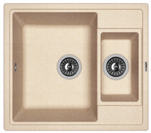 Мойка кухонная керамогранитная Florentina ЛИПСИ 580K 20.210.D0580.107 58*51 см. песочный