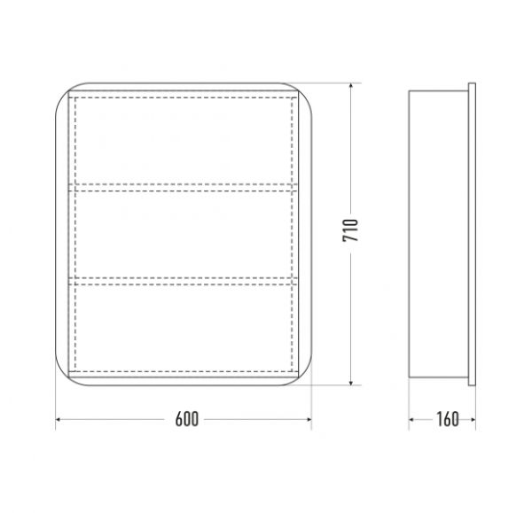 Зеркало Mirsant ФАРИДА  60 см. 