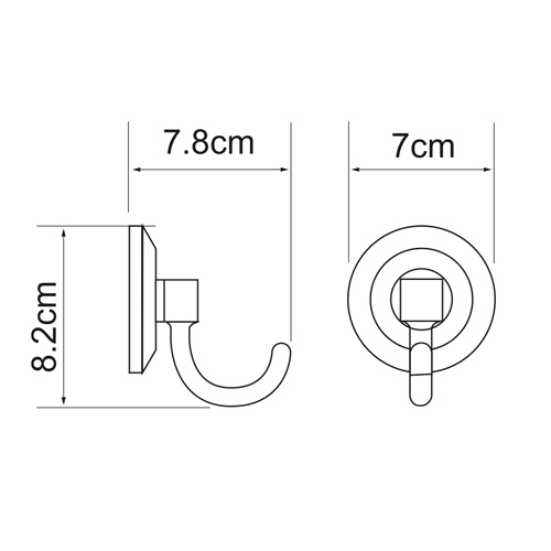 Крючок одинарный WasserKRAFT RHEIN K-6223  