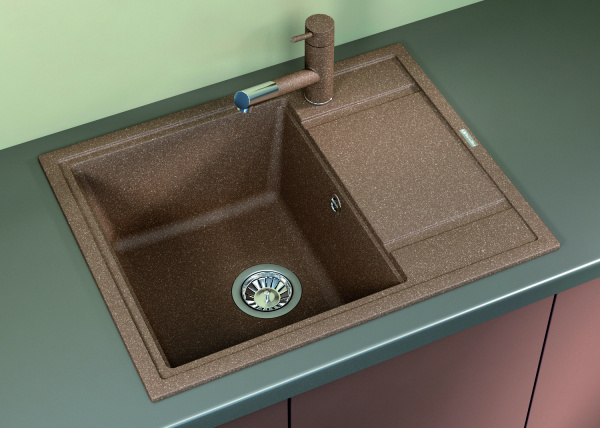 Мойка кухонная керамогранитная Florentina ЛИПСИ 650 20.125.C0600.104 65*51 см. бежевый