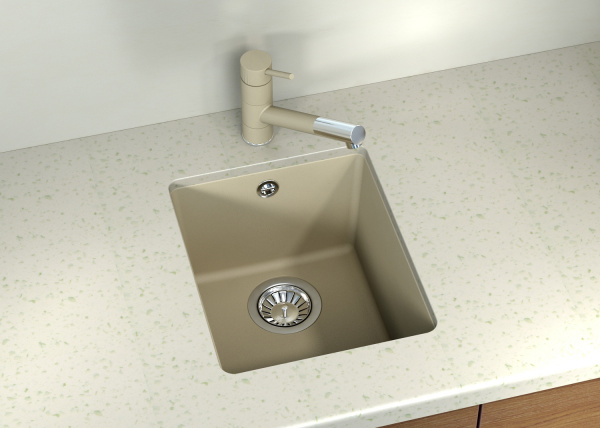 Мойка кухонная керамогранитная Florentina ВЕГА 300 22.305.A0300.302 34*42 см. антрацит