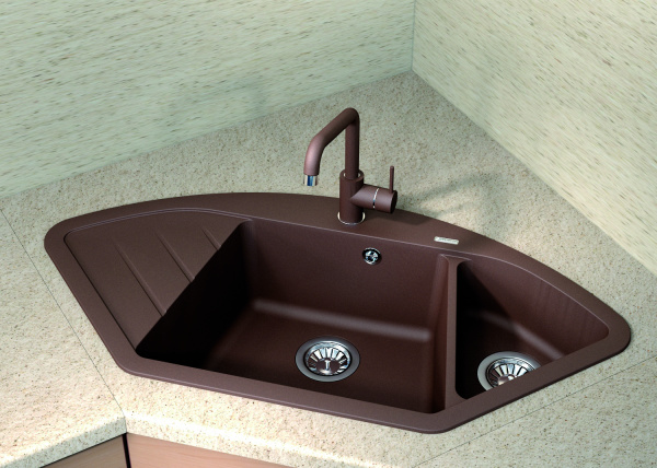 Мойка кухонная керамогранитная Florentina ВЕСТА 20.285.E1005.305 100,6*51 см. грей