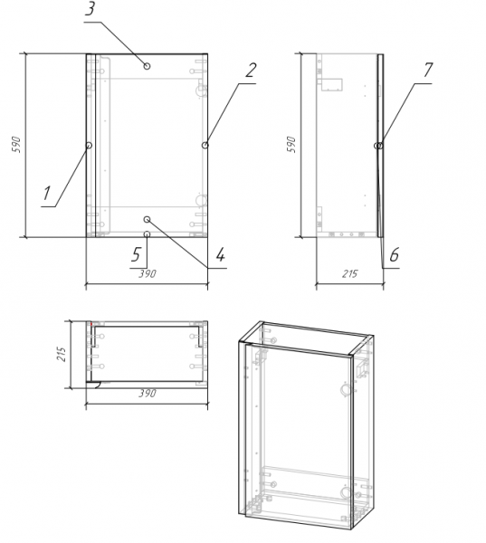 Тумба под раковину навесная Cersanit MODUO SB-SZ-MOD-MO40/Wh   Тумба под раковину навесная Cersanit MODUO SB-SZ-MOD-MO40/Wh