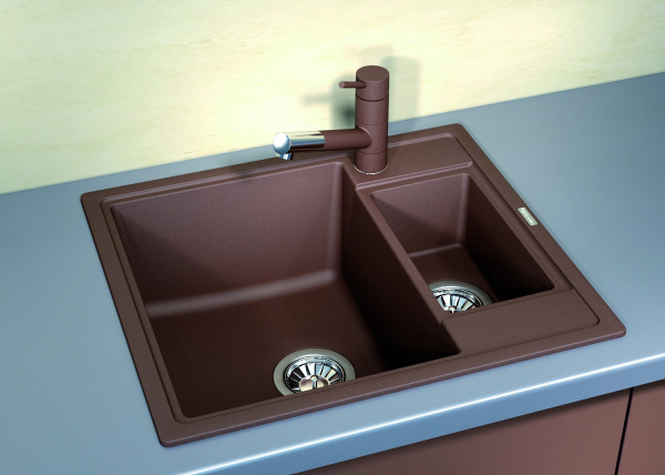 Мойка кухонная керамогранитная Florentina ЛИПСИ 580K 20.210.D0580.105 58*51 см. коричневый
